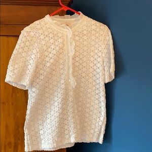 Tory Burch white knit top